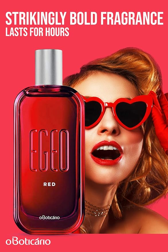 O BOTICARIO Egeo Red Eau de Toilette Womens Long Lasting Perfume | Spicy & Fruity Perfumes for Women (3 fl. oz.)
