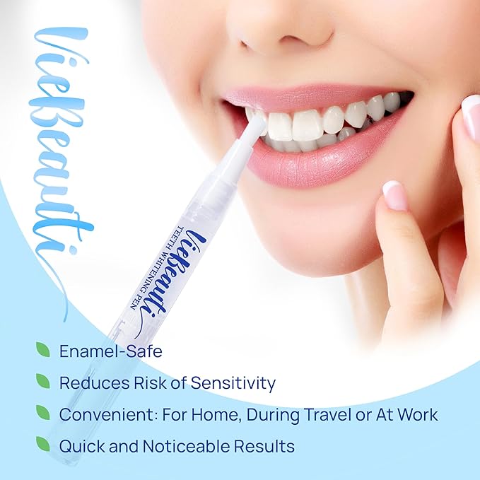 Teeth Whitening Pen Gel Kit: 35% Carbamide Peroxide Gel for Stain Removal - No Sensitivity with Remineralizing Pen for a Brighter Whiter Smile Mild Mint (7 Pack)