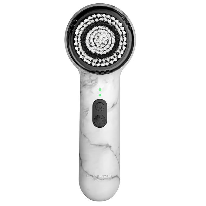 Michael Todd Beauty Soniclear Allure 2024 Best of Beauty Winner Facial Cleansing + Exfoliation Brush System with 4 speeds, Serum Infusion Head + Travel Case
