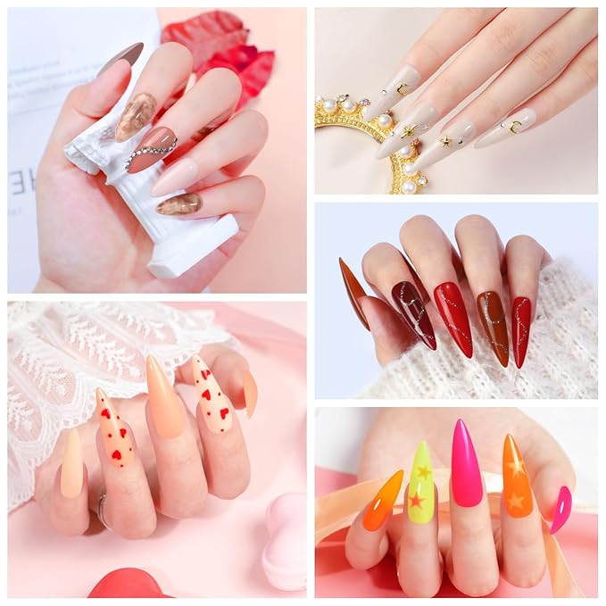 COSCELIA 25 Bottles Fall Gel Nail Polish Set, 20 Colors Gel Polish with 5pcs Top Base Coat Nude Brown Red Yellow Glitter Autumn Winter Colors Nail Art Manicure Starter Kit Christmas Gifts for Women