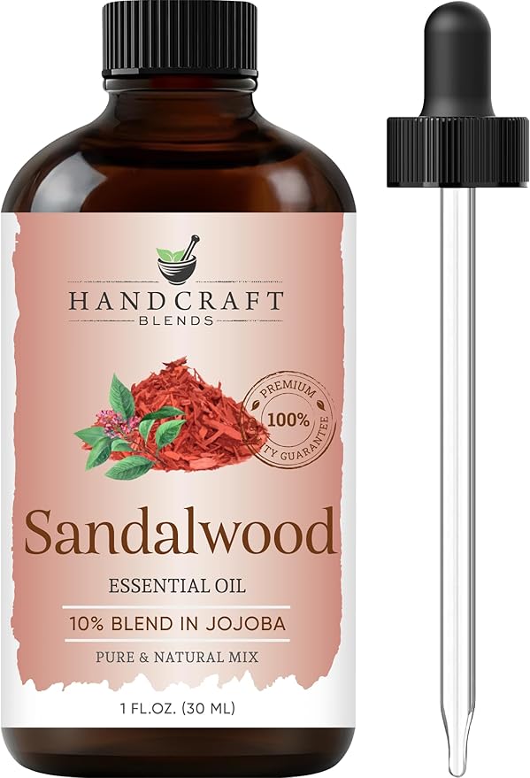Handcraft Blends Sandalwood Essential Oil – 1 Fl Oz – 100% Pure and Natural – Premium Grade Essential Oil for Diffuser and Aromatherapy, Skin, Massage, Candle and Soap Making Fragrance