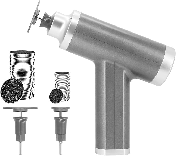 Upgraded Electric Callus Remover for Feet 4500rpm, Professional Electric Foot Callus Remover Foot Sander Pedicure File with 2 Interchangeable Heads and Replaceable Sandpaper Discs