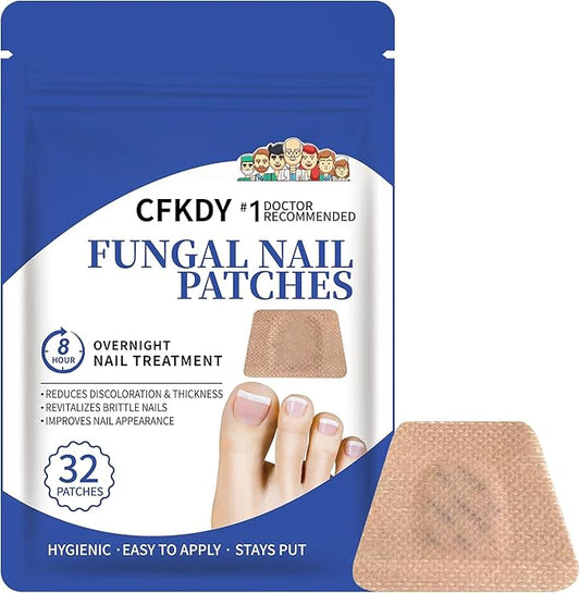 Toenail Fungus Treatment Extra Strength - 32 Pcs Fungal Nail Patches, 8-Hour Nighttime Renewal Toenail Fungus Patches for Damaged Nails and Appearance of Discolored