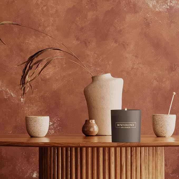 Benevolence LA Lavender, Mint & Sage Scented Candle | Soy Christmas Candles, Black Candle for Home | Holiday Candles Gifts for Women and Men | Home Fragrance | Aromatherapy| 8oz, 45 Hour Burn