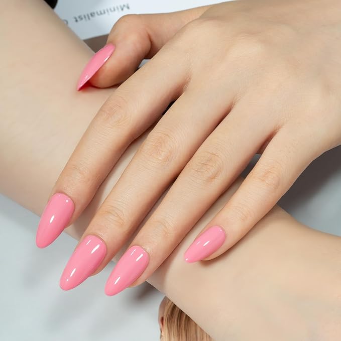 MAYCHAO 15ML Pink Gel Nail Polish, 1Pc Peach Pink Gel Polish Soak Off UV LED Nail Polish Nail Art Starter Manicure Salon DIY at Home, 0.5 OZ