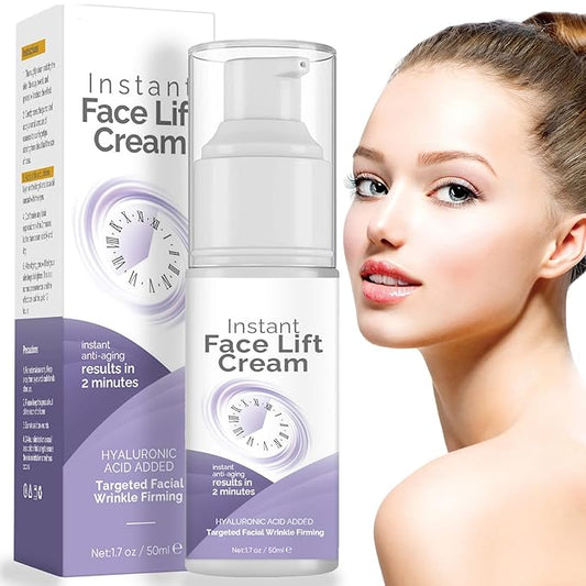 Instant Face Lift Cream, Natural Effective Wrinkle Cream to Tighten Skin, Instant Lift Serum Visibly Firming Wrinkles and Sagging Skin, Smooth Fine Lines for Face & Neck-1.7 Oz