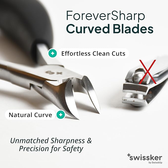 Swissker by Swissklip Toenail Clippers | Heavy Duty Toe Nail Clippers I Toenail Clippers for Thick Nails I Big Toe Nail Clippers for Thick Toenails I Heavy Duty Nail Clippers for Thick Nail