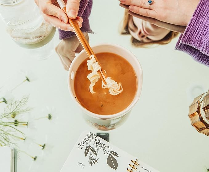 Silver Buffalo Disney Winnie the Pooh Featuring Piglet, Eeyore, Tigger, Rabbit, and Roo Group Hug Ceramic Ramen Noodle Rice Bowl with Chopsticks, Microwave Safe, 20 Ounces