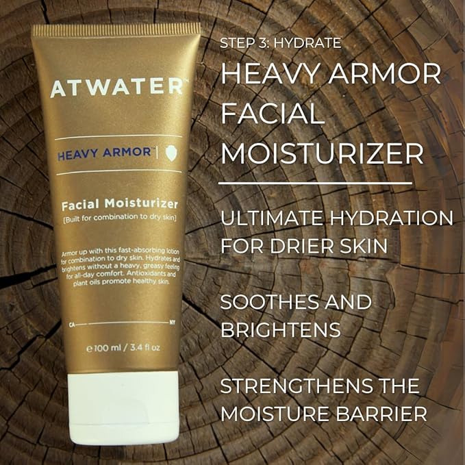 ATWATER Arctic Horizon Holiday 2025 Gift Set – Men’s 3-Piece Skincare Kit with Face Scrub, Eye Cream & Moisturizer, Limited-Edition Winter Hydration