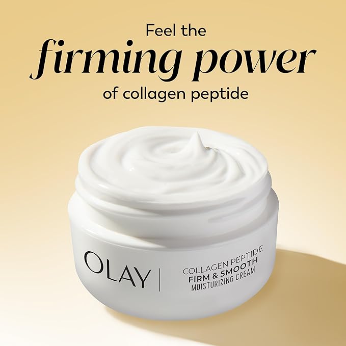 Olay Regenerist Radiance Collagen Peptide Face Moisturizer: Firm & Smooth Cream - Fragrance-Free, Hydrating, Firming, Anti-Aging & Anti-Wrinkle - 2 Oz