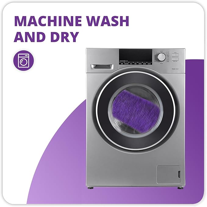 Toilet Rugs U Shaped Bathroom Rug,Machine Washable Non Slip Quick Dry Super Absorbent Ultra Thin Toilet Mats for Bathroom Toilet.Purple,1'8"x2'(20x24inch)