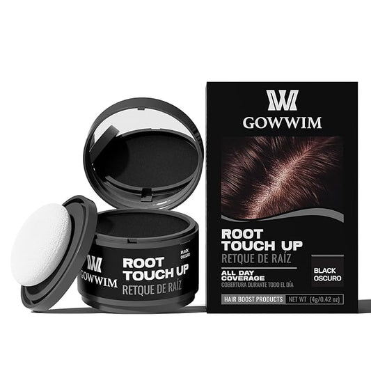 Hairline Powder (Black) Hair Color Shadow, Instantly Cover Gray Hair, Touch-Up for Thin Hair - 4g