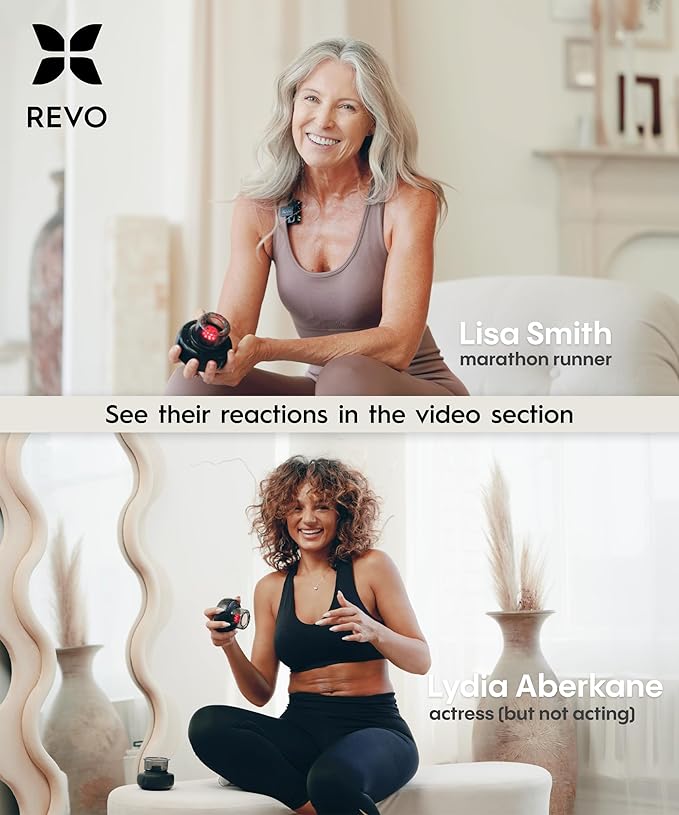 REVO The Original 4-in-1 Smart Cupping Therapy Massager, Red Light Therapy for Targeted Pain Relief, Knots, Aches, Muscle Soreness, Circulation & Tighter Skin, Portable Electric Massager- 2 Pack