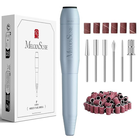 MelodySusie Pen-Shaped Portable USB Nail Drill, PC120I 20000RPM Electric Nail File with Compact Design for All Nail Care, Manicure Polishing, Shaping & Gel Removal at Home for Beginners