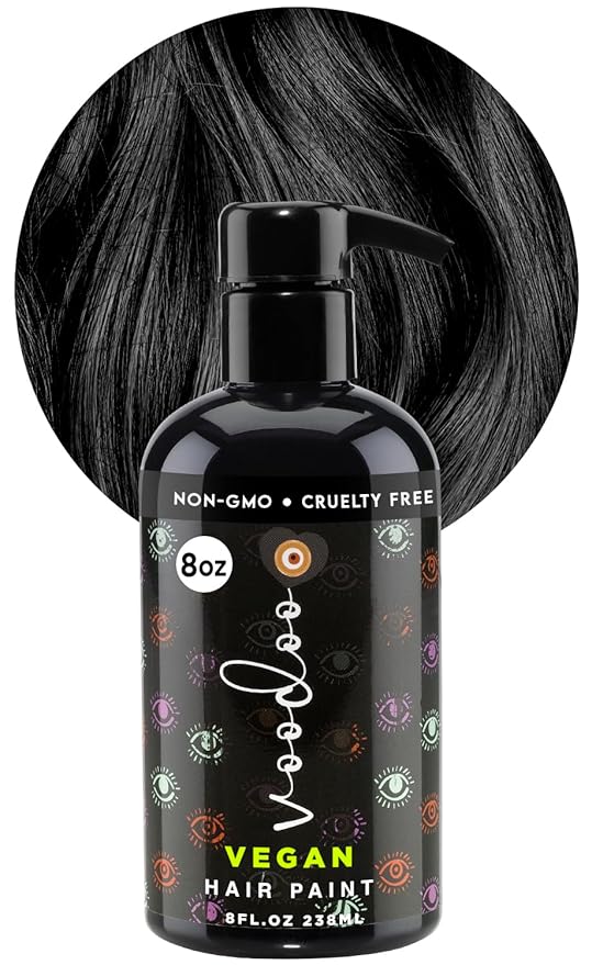 MOEHAIR Semi-Permanent Hair Color | Dark Blue Hair Dye 8 Oz | No Ammonia, Sulfate or Paraben | Vegan & Cruelty-Free | Voodoo Serenity Blue Hair Color (Black)