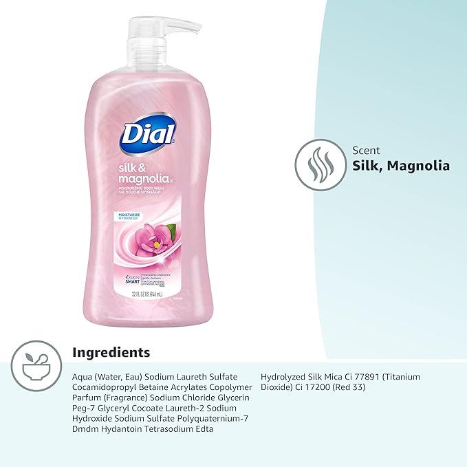 Dial Body Wash, Pamper & Indulge, Silk & Magnolia, 32 fl oz