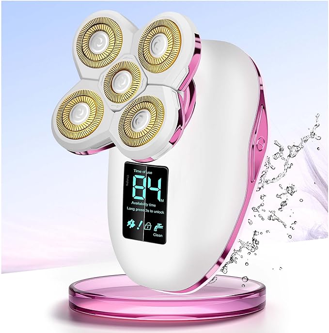 Electric Razors for Women Legs:5D Magnetic Detachable Head Flawless Razor-IPX7 Waterproof Wet Dry Cordless Trimmer-USB Rechargeable Travel Kit
