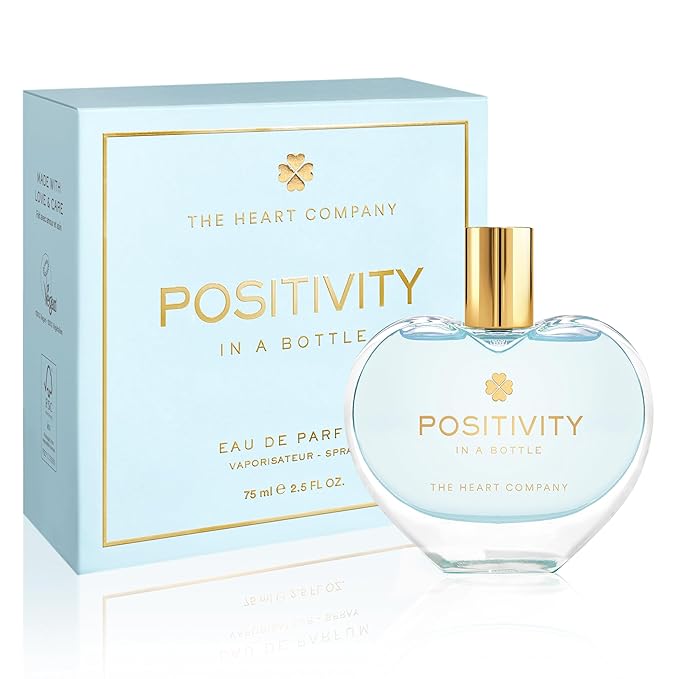 THE HEART COMPANY POSITIVITY in a bottle | Fresh Perfume for women | Vegan Gifts for women | Women's Eau de Parfum Spray 75ml - 2.5 fl oz.
