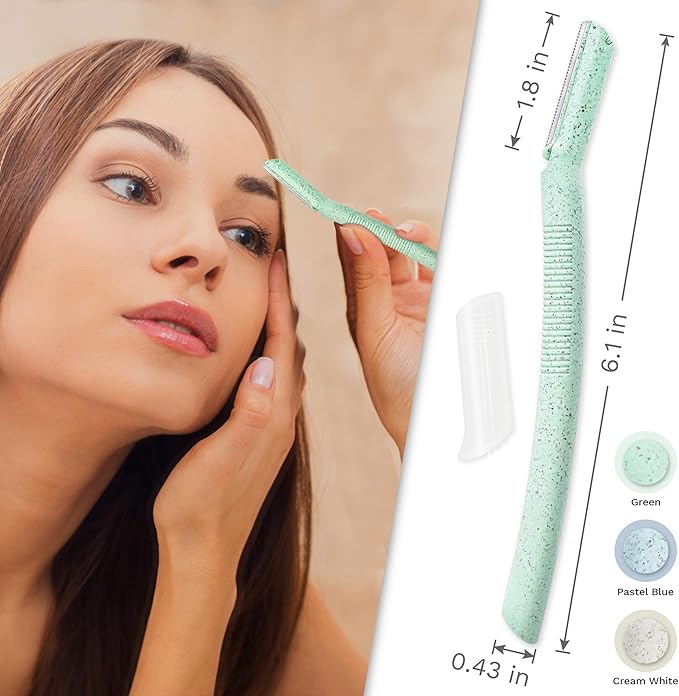 ennva Eyebrow Razor for Women | Dermaplane Facial Razor for Face | Hair Trimmer Face Razor for Body Use | Multipurpose Facial Hair Removal Disposable Blades Eyebrow Shaper Tool - 12pcs