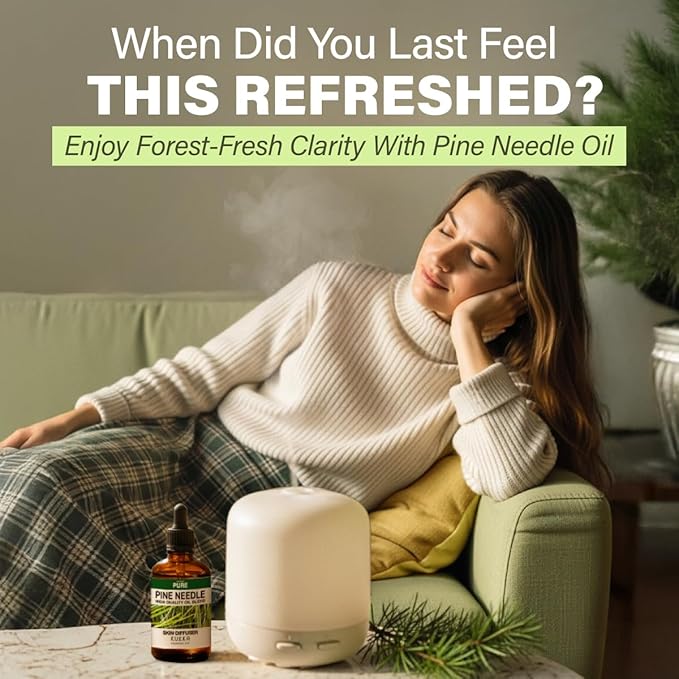 KUKKA Pine Needle Essential Oils - 4 Fl Oz - for Hair, Skin, Diffuser, Aromatherapy & DIY Soap Making Scent