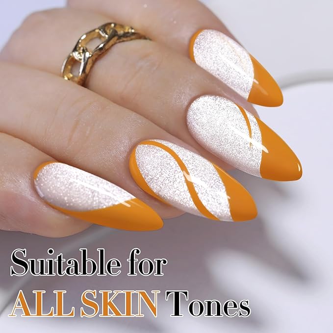 Double Rhythm 15ML Gel Polish Pure Sheer Same Color Same Bottle Soak Off Gel Polish Art Manicure Salon DIY at Home for Women (Ginger Yellow-A1098)