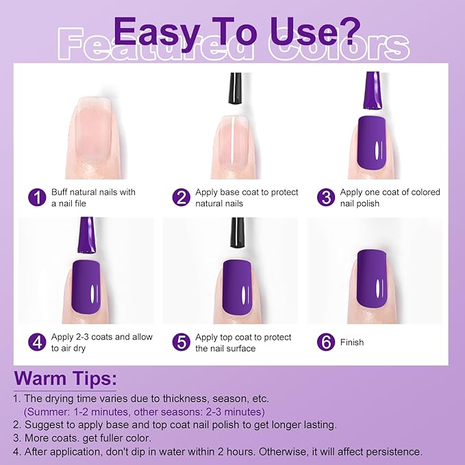 Major Dijit Indigo Quick Dry Regular Nail Polish - Nail Art Lacquer, 0.41 Fl Oz