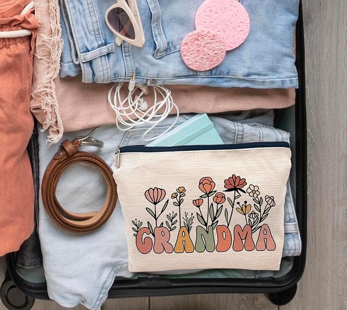 IWXYI Grandma Makeup Bags,Grandma Makeup Bags With Zipper Pouch Travel Toiletry Gifts For Women