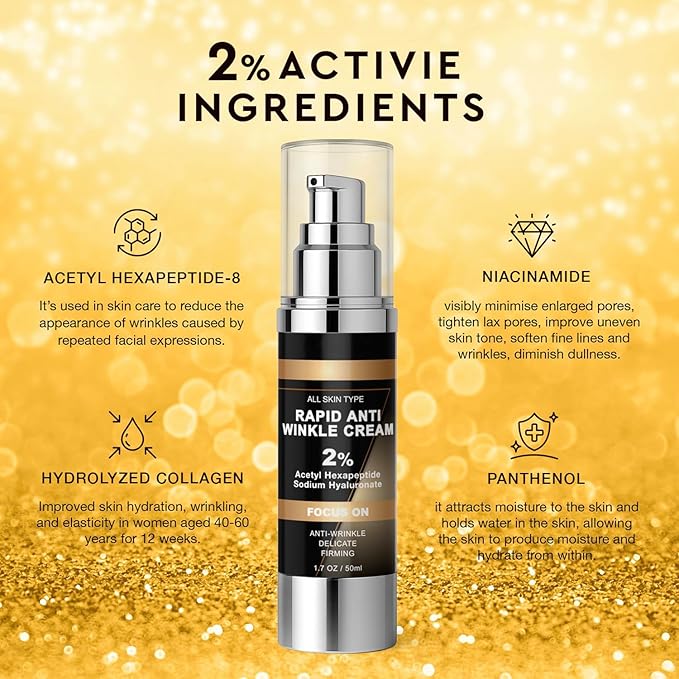 Wrinkle Cream for Men: Age Defender Anti-Aging Face Cream with Hyaluronic Acid, Collagen & Shea Butter – Firming & Smoothing Face Moisturizer to Reduce Fine Lines & Wrinkles, 1.7oz