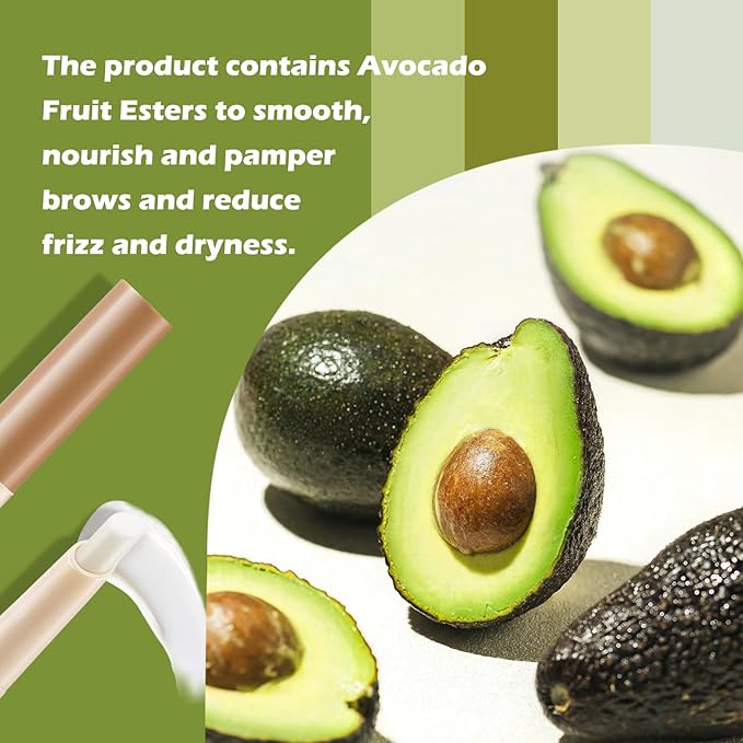 Boobeen Brow Wax Clear, Waterproof Eyebrow Wax Styling Pencil, Shaping with Slanted Tip Application, Long-Lasting Hold