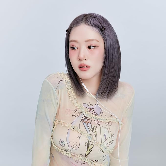 eZn Pudding Hair Dye Ammonia Free Semi-Permanent Self Hair Dye DIY Kit included contain Keratin Made in Korea Beauty (Ash Purple Gray)