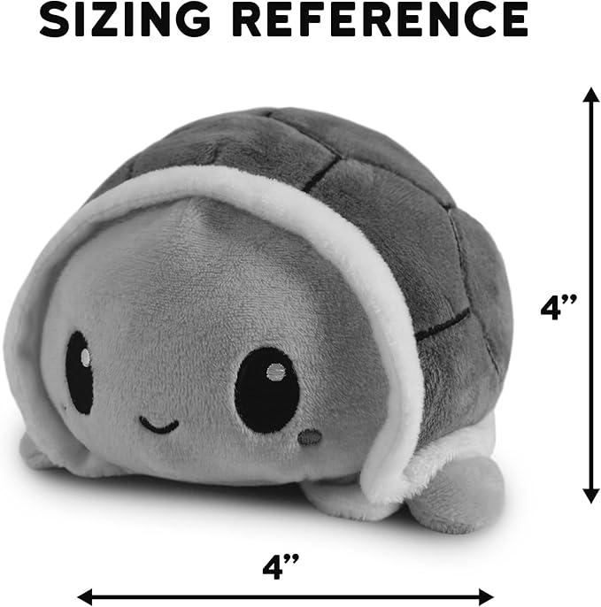 TeeTurtle - The Original Reversible Turtle Plushie - Ninja - Cute Sensory Fidget Stuffed Animals That Show Your Mood 4 Inch