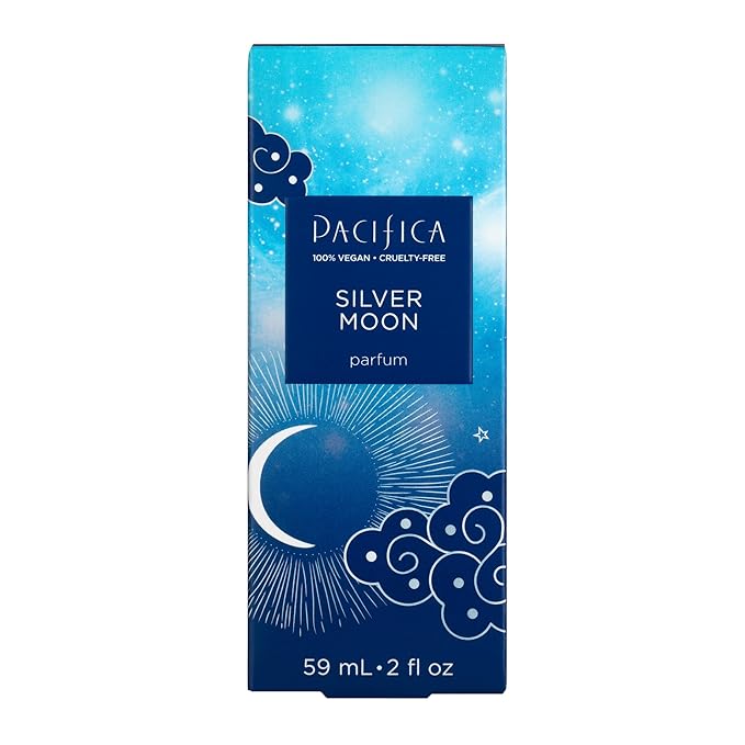 Pacifica Silver Moon Vanilla Almond Spice Perfume – Warm Gourmand Clean Fragrance for Women, 2 fl oz (Vegan & Cruelty-Free)