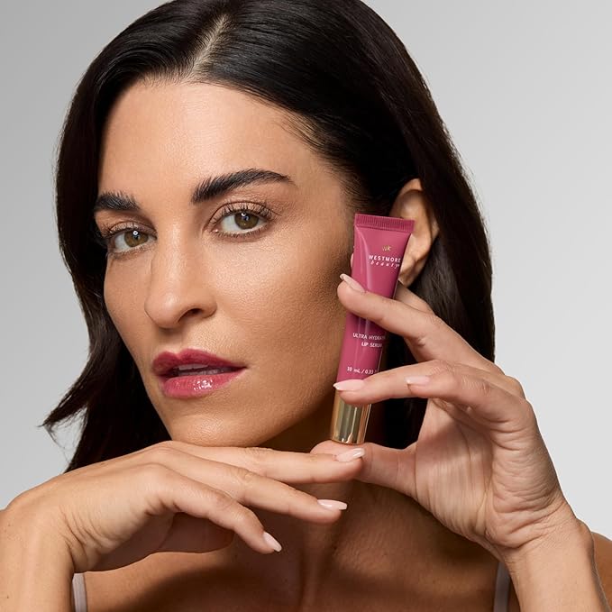 Westmore Beauty Pout Perfector Lip Gloss – Intensely Hydrating Sheer-Tinted Balm with Hyaluronic Acid & Vitamin E – Plumps & Nourishes Dry, Cracked Lips for a High Shine Finish – Rich Raspberry, .33oz