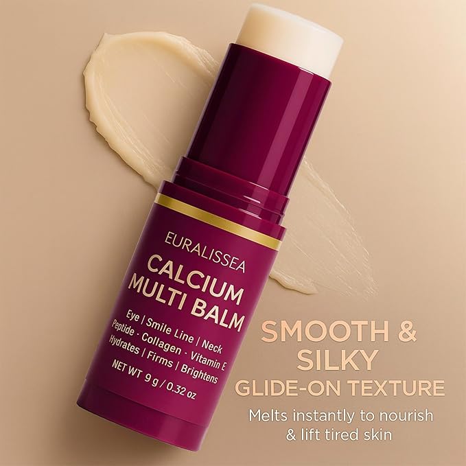 Calcium Volume Multi Balm 2 Pcs – Calcium Boost Firming & Hydrating Treatment with Peptides & Vitamin E – All Skin Types