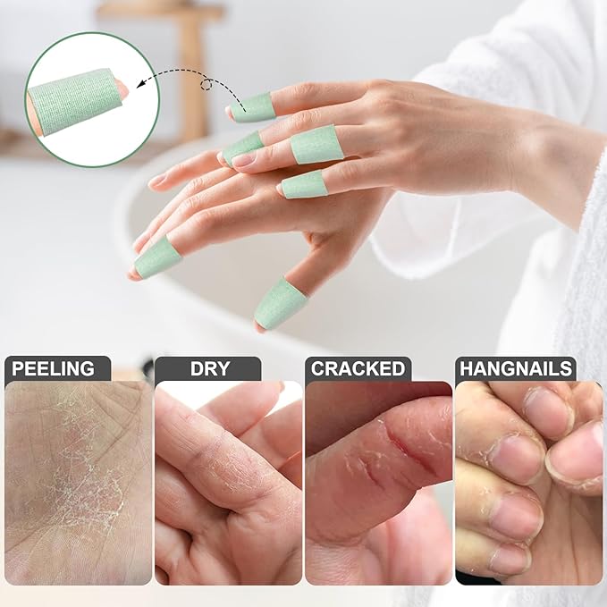 50PCS Aloe Vera Cracked Hands Treatment Patches, Dry Cracked Hands Repair Bandage