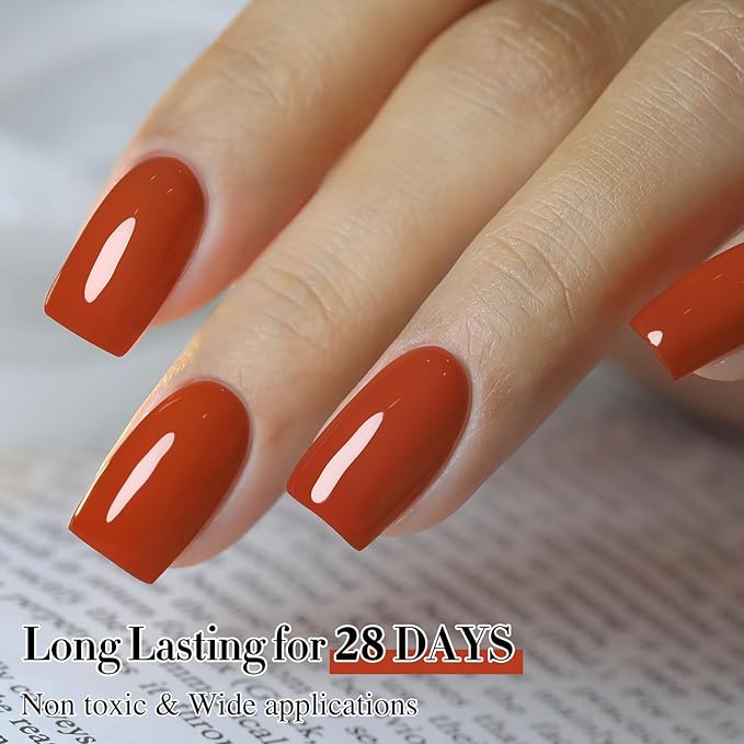 Double Rhythm Gel Polish 15ML Pure Sheer Same Color Same Bottle Soak Off Gel Polish Nail Art Manicure Salon DIY at Home for Women (Red-A1398)