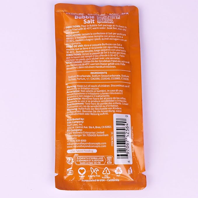 Pedicure Kit Foot Soak Set: Bubble Salt, Sugar Scrub, Massage Mask, Massage Lotion in a Box, 4 Step Foot Spa Kit for Dry Feet,Tired Feet（3 Set Mango)