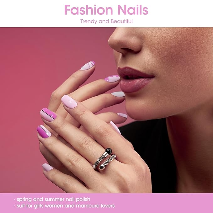 GELLEN Light Purple Nail Polish, Mauve Nail Polish 6 Colors Lavender Purple Set for Girls Women Home Salon Fall Winter, No UV Light Needed, Not UV Gel, Hema Free, Non-toxic