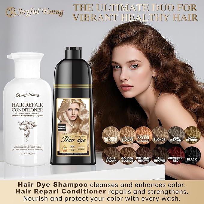 Hair Repair Conditioner for Damaged & Color Treated Hair – Argan Oil, Collagen & Citric Acid - Deep Moisture, Frizz Control, Shine Boost - Sulfate-Free, Paraben-Free, Silicone-Free, 400ml