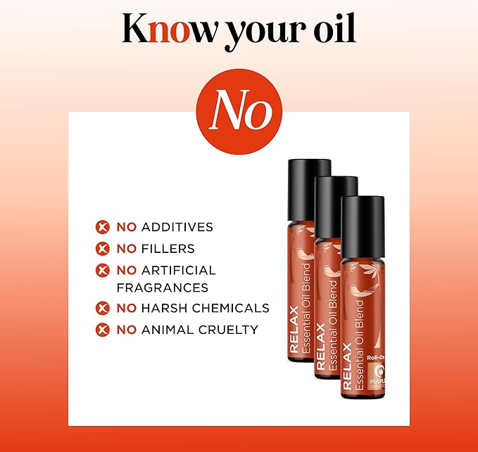 Relaxing Essential Oil Roll On - Aromatherapy Essential Oil Roller with Calming Essential Oils - Relaxing Essential Oil Blend with Lavender Ylang Ylang Chamomile & Geranium for Stress Support (3 Pack)