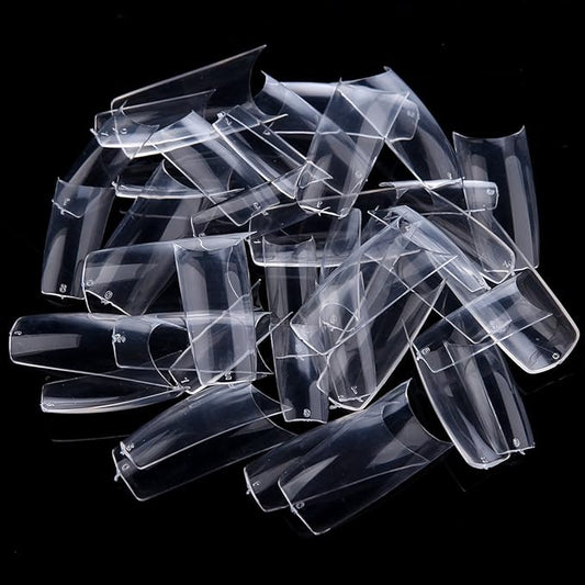 Makartt Nail Tips: Half Cover French Clear Fake Nails for Women 500pcs Medium Soak Off Acrylic Nail 10 Sizes Press on Nails for Salon and Home DIY