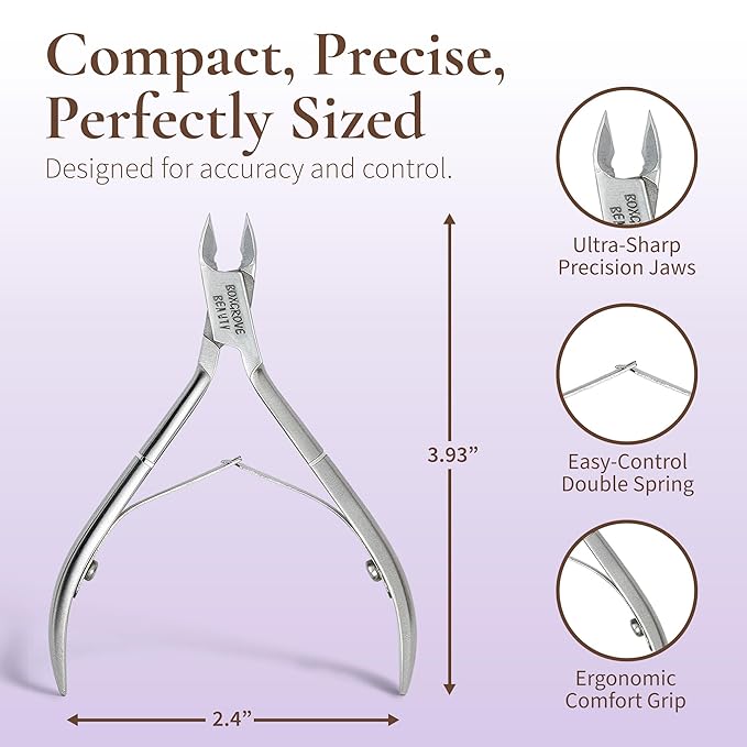 Professional Cuticle Cutter Trimmer Manicure Tools with Double Spring– Perfect Nail Care Tool for Manicure & Pedicure Beauty at Home/Spa/Saloon