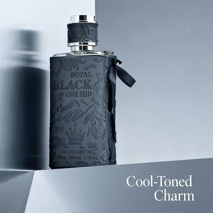 Royal Black Orchid Long-Lasting Cologne for Men | Fresh Citrus & Woody Scent | Eau de Toilette 100ml Spray | Day to Night Fragrance