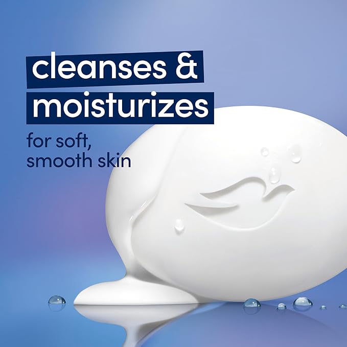 Dove Beauty Bar Soap Original, 6 Bars for Soft, Smooth Skin, with 1/4 Moisturizing Cream 3.75 oz