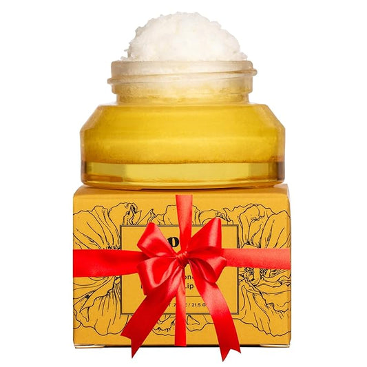 Poppy & Pout Natural Lip Scrub, Moisturizing Sugar Scrub for Dry Lips, Lip Scrubber Exfoliator with Essential Oils Smooths and Hydrates Lips, In Recyclable Glass Jars, Cruelty Free - Wild Honey