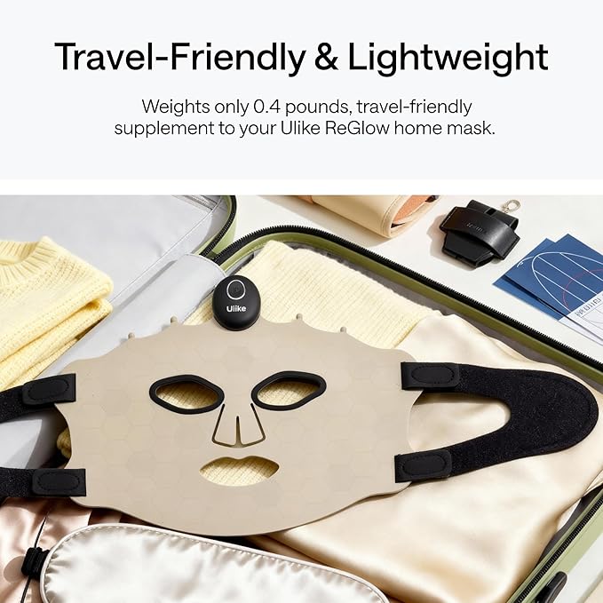 Ulike Red Light Therapy for Face, ReGlow Lite LED Mask With 3 Modes for Anti Acne &Aging, Powerful LED Beads With Red, Green and Blue Light, 3D Facial Comfort Fit, Light Therapy Skin Care At Home