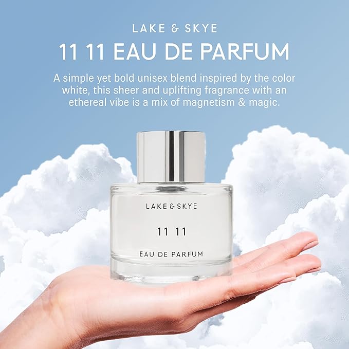 Lake & Skye, 11 11 Eau de Parfum - 100ml/ 3.4oz - Skin Musk, Clean, Vegan, Paraben-Free, Cruelty-Free