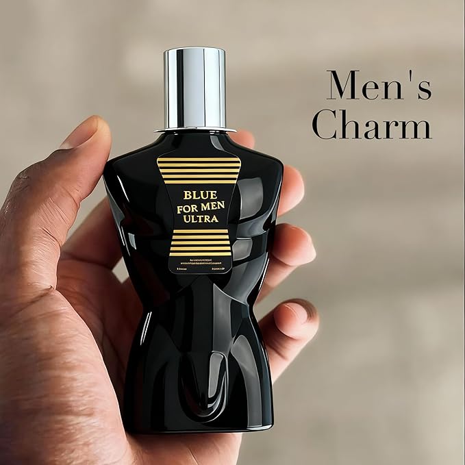 Blue for M Ultra for M, Men's Cologne Gift, Long Lasting EDP, Aura of Elitism & Modern Style, Perfume for Business, Commute and Casual Use, 3.4 Fl Oz