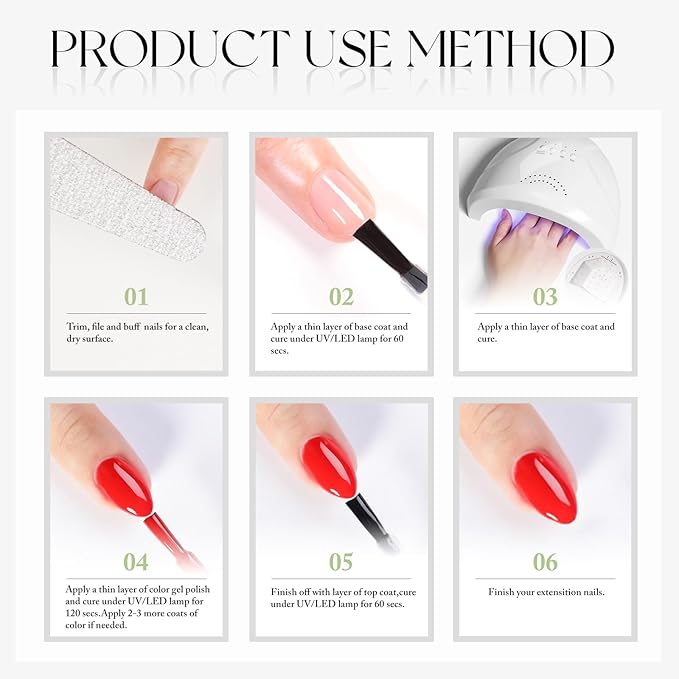 Double Rhythm 15ML Gel Nail Polish Pure Sheer Same Color Same Bottle Soak Off Gel Polish Art Manicure Salon DIY at Home for Women (Light Blue-A1113)