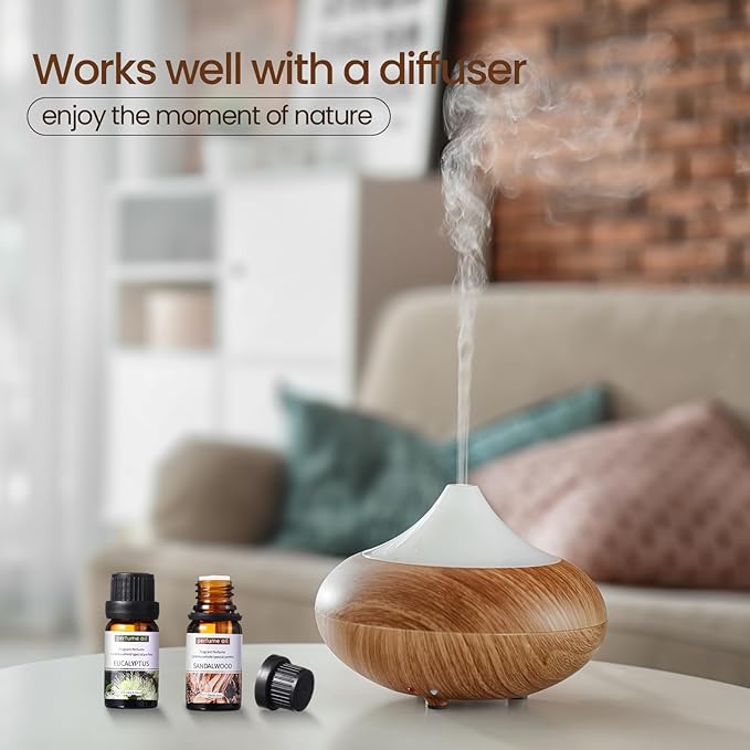 Nuanchu 30 Essential Oils Set 10ml Natural Essential Oils Aromatherapy Kit for Diffuser Humidifier Aromatherapy-Oils for Candle Bath Bombs Making